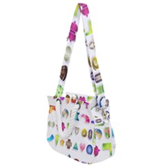 Shapes Abstract Set Pack Rope Handles Shoulder Strap Bag