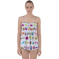 Shapes Abstract Set Pack Babydoll Tankini Set by Pakrebo