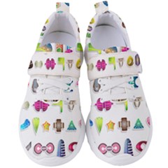 Shapes Abstract Set Pack Women s Velcro Strap Shoes by Pakrebo