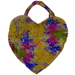 Marble Texture Abstract Abstraction Giant Heart Shaped Tote by Pakrebo