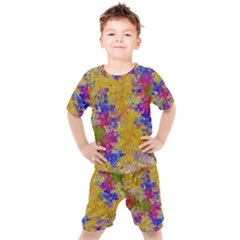 Marble Texture Abstract Abstraction Kids  Tee And Shorts Set by Pakrebo