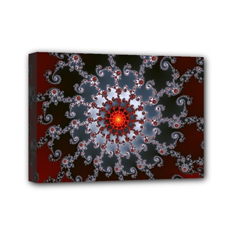 Fractal Rendering Spiral Helix Mini Canvas 7  X 5  (stretched) by Pakrebo