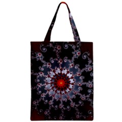 Fractal Rendering Spiral Helix Zipper Classic Tote Bag by Pakrebo