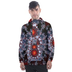 Fractal Rendering Spiral Helix Men s Front Pocket Pullover Windbreaker by Pakrebo