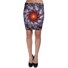 Fractal Spiral Rendering Curve Bodycon Skirt by Pakrebo