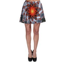 Fractal Spiral Rendering Curve Skater Skirt by Pakrebo