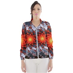 Fractal Spiral Rendering Curve Women s Windbreaker by Pakrebo