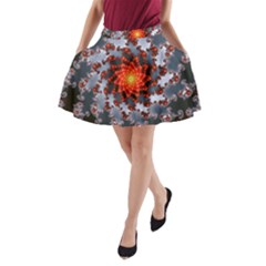 Fractal Spiral Rendering Curve A-line Pocket Skirt by Pakrebo