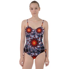 Fractal Spiral Rendering Curve Sweetheart Tankini Set by Pakrebo