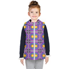 Seamless Wallpaper Pattern Ornament Art Kids  Hooded Puffer Vest by Pakrebo