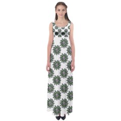 Graphic Pattern Flowers Empire Waist Maxi Dress by Pakrebo