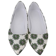 Graphic Pattern Flowers Women s Low Heels by Pakrebo