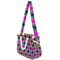 Seamless Wallpaper Pattern Ornament Pink Yellow Rope Handles Shoulder Strap Bag