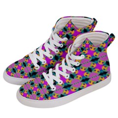 Seamless Wallpaper Pattern Ornament Pink Yellow Women s Hi-top Skate Sneakers