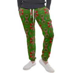 Seamless Wallpaper Digital Art Green Red Men s Jogger Sweatpants by Pakrebo