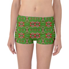 Seamless Wallpaper Digital Art Green Red Boyleg Bikini Bottoms by Pakrebo