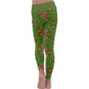 Seamless Wallpaper Digital Art Green Red Kids  Lightweight Velour Classic Yoga Leggings View4