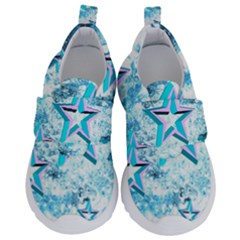 Stars Background Star Shiny Kids  Velcro No Lace Shoes by Pakrebo