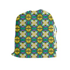 Seamless Wallpaper Pattern Symmetry Drawstring Pouch (xl) by Pakrebo