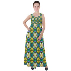 Seamless Wallpaper Pattern Symmetry Empire Waist Velour Maxi Dress