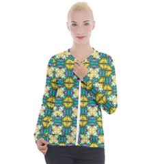 Seamless Wallpaper Pattern Symmetry Casual Zip Up Jacket by Pakrebo