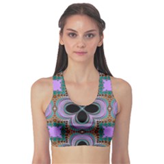 Seamless Wallpaper Pattern Ornament Art Pattern Sports Bra by Pakrebo