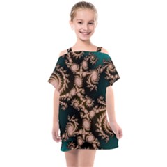 Fractal Pattern Abstraction Kids  One Piece Chiffon Dress