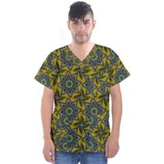 Seamless Wallpaper Digital Art Men s V-neck Scrub Top