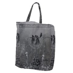 Awesome Crow Skeleton With Skulls Giant Grocery Tote by FantasyWorld7