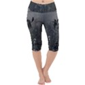 Awesome Crow Skeleton With Skulls Lightweight Velour Cropped Yoga Leggings View1