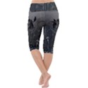 Awesome Crow Skeleton With Skulls Lightweight Velour Cropped Yoga Leggings View4