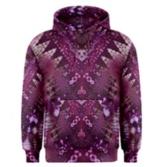 Pink Fractal Lace Men s Pullover Hoodie by KirstenStar