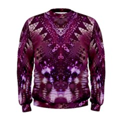 Pink Fractal Lace Men s Sweatshirt by KirstenStar