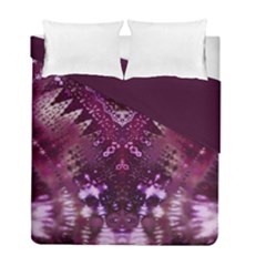 Pink Fractal Lace Duvet Cover Double Side (full/ Double Size)