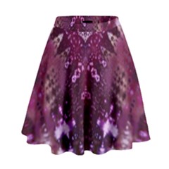 Pink Fractal Lace High Waist Skirt by KirstenStar