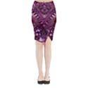 Pink fractal lace Midi Wrap Pencil Skirt View1