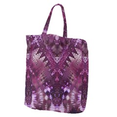 Pink Fractal Lace Giant Grocery Tote by KirstenStar