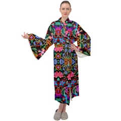 Rp-3-4 Maxi Tie Front Velour Kimono