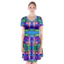 RP-3-5 Short Sleeve V-neck Flare Dress View1