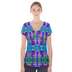 Rp-3-5 Short Sleeve Front Detail Top by ArtworkByPatrick