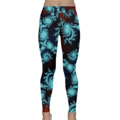 Fractal Spiral Abstract Pattern Art Classic Yoga Leggings by Pakrebo