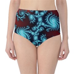 Fractal Spiral Abstract Pattern Art Classic High-waist Bikini Bottoms by Pakrebo