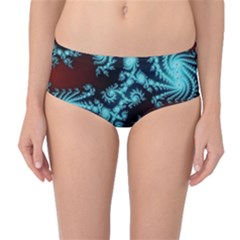 Fractal Spiral Abstract Pattern Art Mid-waist Bikini Bottoms by Pakrebo