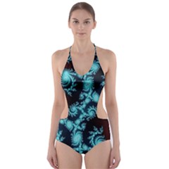 Fractal Spiral Abstract Pattern Art Cut-out One Piece Swimsuit by Pakrebo