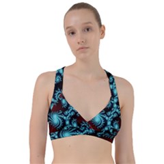 Fractal Spiral Abstract Pattern Art Sweetheart Sports Bra by Pakrebo