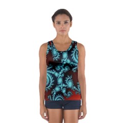 Fractal Spiral Abstract Pattern Art Sport Tank Top  by Pakrebo