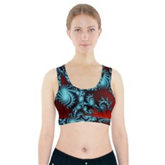 Fractal Spiral Abstract Pattern Art Sports Bra With Pocket by Pakrebo