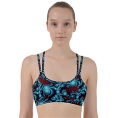 Fractal Spiral Abstract Pattern Art Line Them Up Sports Bra by Pakrebo