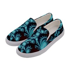 Fractal Spiral Abstract Pattern Art Women s Canvas Slip Ons by Pakrebo