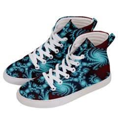 Fractal Spiral Abstract Pattern Art Women s Hi-top Skate Sneakers by Pakrebo